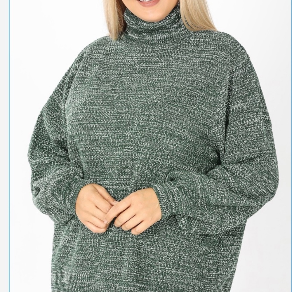 Hunter green turtleneck